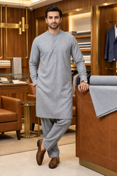 Majestic Wash & Wear Suit-GREY-MW001