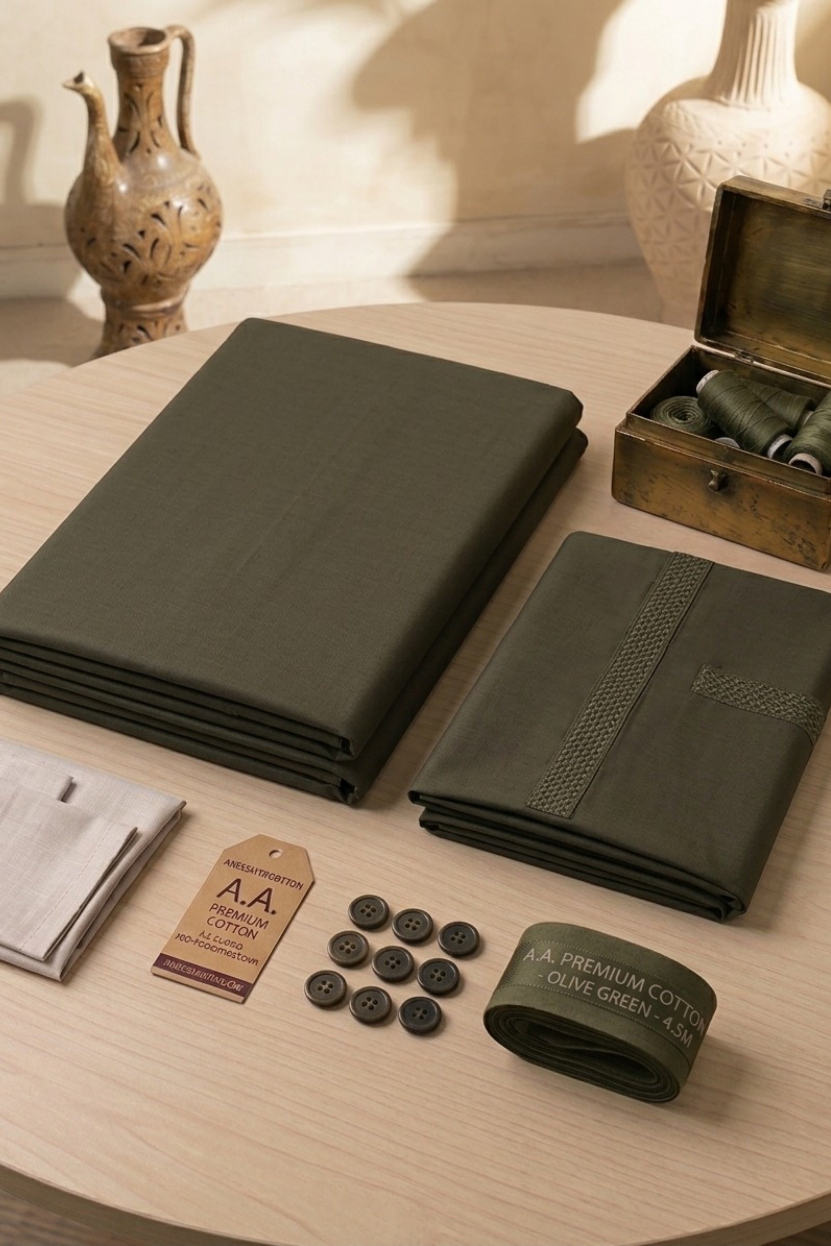 Shahenshah Cotton-OLIVE-GREEN-PC009