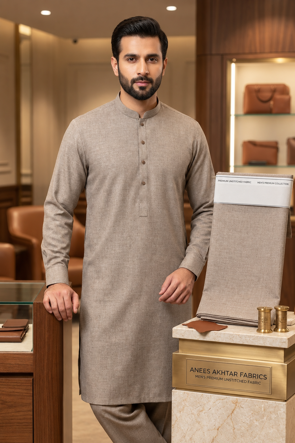 Majestic Wash & Wear Suit-BROWN-MW002