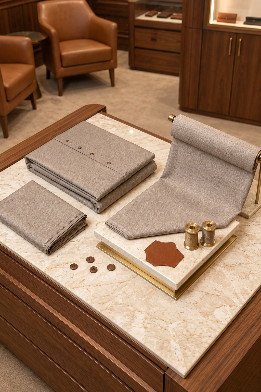 Majestic Wash & Wear Suit-BROWN-MW002